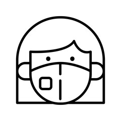 Wearing mask icon
