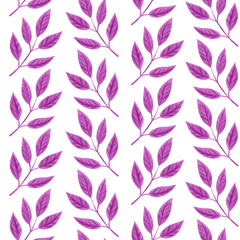 Rows of pink leaves on a white background
