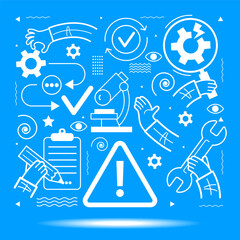 Incident Management process. Business Technology. Incident management banner web icon. Business process management with an icon of the incident, process, detection, analysis, initial support, restore,