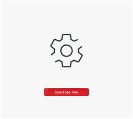Settings vector icon. Symbol in Line Art Style for Design, Presentation, Website or Mobile Apps Elements, Logo. Pixel vector graphics - Vector