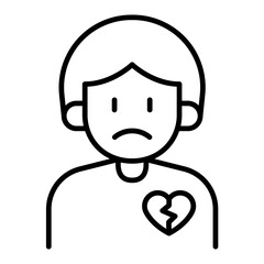 Obraz premium Broken heart icon
