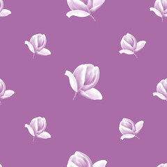 The pink magnolia dance on a pink background