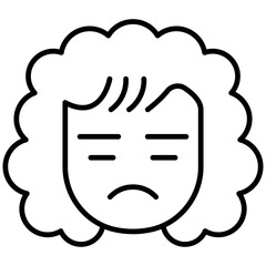 Serious face icon