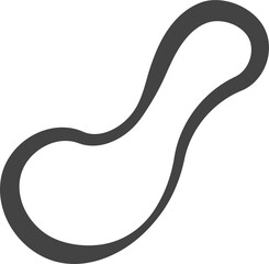 Organic abstract shape. Liquid organic blob. Random black simple ink drop. Fluid element