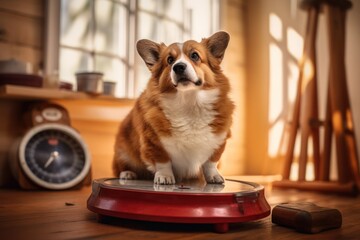 Chubby Dog on Scale: Embracing Pet Health and Happiness