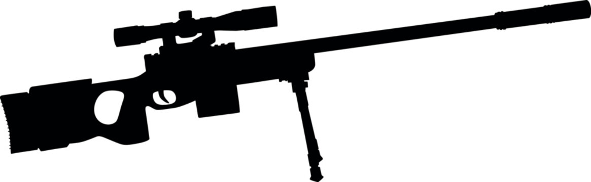 AWM Sniper Rifle SVG Cut File for Cricut and Silhouette, EPS Vector, PNG , JPEG , Zip Folder