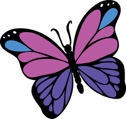 Obraz na płótnie Canvas Monarch Butterfly Color Layered SVG Cut File for Cricut and Silhouette, EPS Vector, PNG , JPEG , Zip Folder