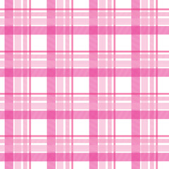 Pink plaid pattern on white background