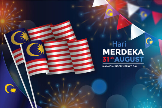 Free vector realistic hari merdeka illustration