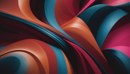 Colorful Abstract Shapes Background. Generative AI