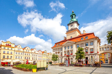 Rathaus, Jelenia Góra, Hirschberg, Niederschlesien, Polen  - obrazy, fototapety, plakaty