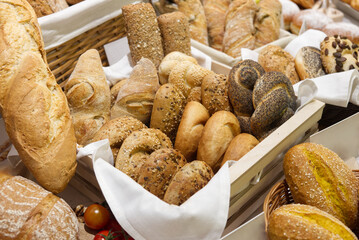 basket of artisan breads