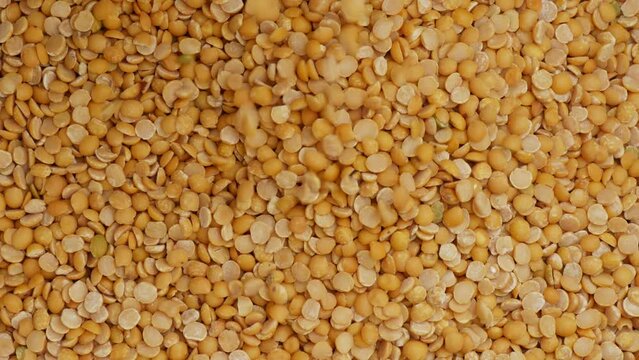 split pigeon pea in close up view