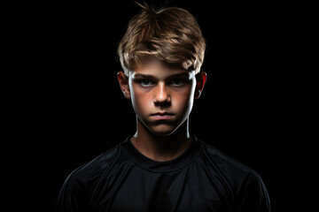 Concentrated Boy Rowing Athlete Standsa Black Background . Rowing An Overview, Concentration Tips...