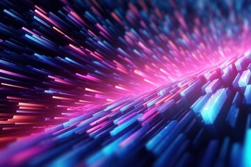 Mesmerizing 3D Render of Abstract Neon Background