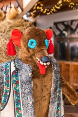 An Old Handmade Traditional Romanian Bear Mask