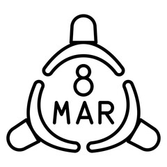 International women’s day icon
