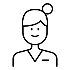 Woman employee icon
