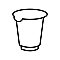 Yogurt cup icon