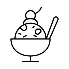 Cherry ice cream icon