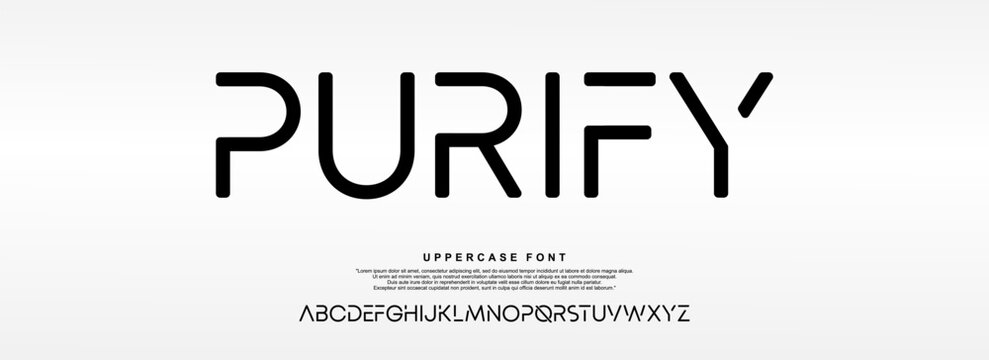 Modern Thin Font. Typography urban style alphabet fonts for fashion, sport, technology, digital, movie, logo design, vector illustration