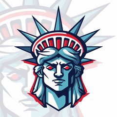 Iconic Liberty Vector Logo: Elevate Your Sport & Esport Team with a Modern Illustration Concept