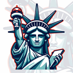 Liberty Legends: Unleash Your Team's Spirit with a Modern Mascot Vector Logo Design for Sport & Esport © Giu Studios