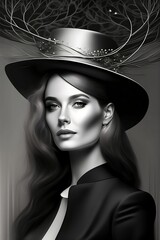 portrait of a woman in a hat