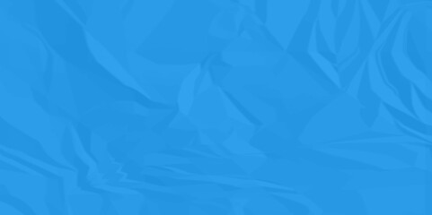 Sheet of crumpled blue paper as background, top view. Sheet of color crumpled paper as background. Space for design	