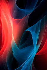 An abstract pattern with blue and red colors. Generative AI