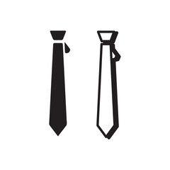 PrintThe tie icon. Necktie and neckcloth symbol. Flat Vector necktie icon. Two-tone version on white background, 