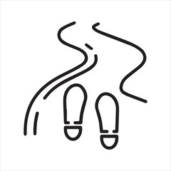 Jogging Line icon. Vector and line
