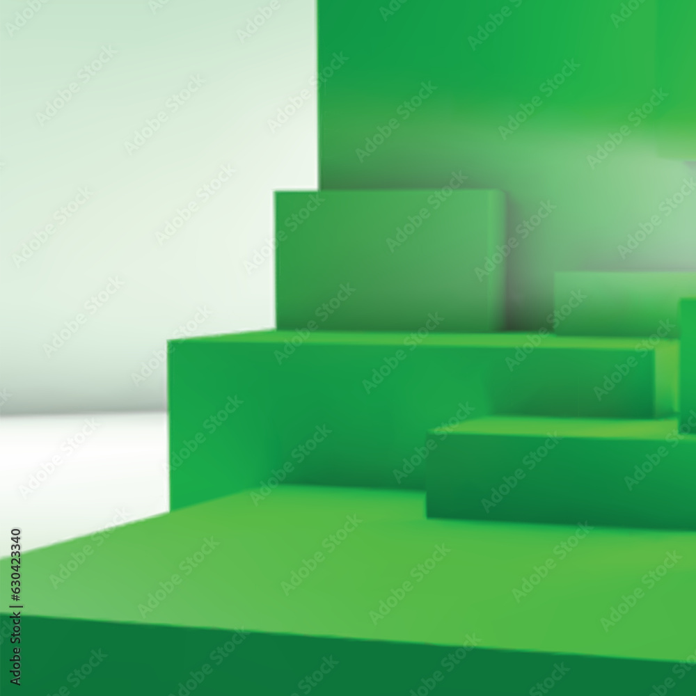 Poster abstract background with overlapping geometric cubes