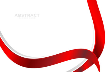 Red curve on a white background vector