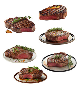 Ribeye steak with grill marks  delicious Ai generated image
