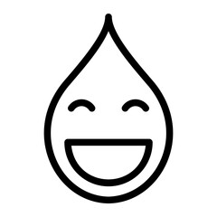 grinning line icon