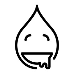 drooling line icon