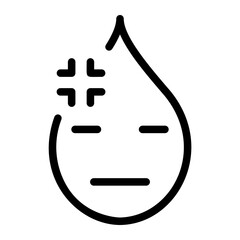 disappointment line icon