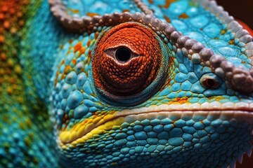 Fototapeta premium Mesmerizing Chameleon Close-Up - Stunning Wildlife Photography