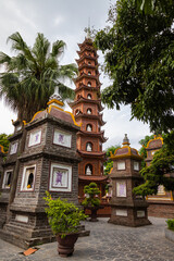 Hanoi, Vietnam - May 28, 2023: The Tran Quoc Pagoda, situated on a small island in Hanoi's West...