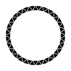 Circle frame border round design shape icon for decorative vintage doodle element for design in vector illustration