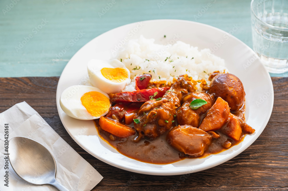 Wall mural 自家製　手羽元で作るチキンカレー