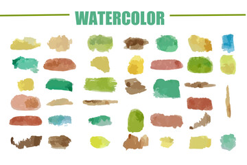 Watercolor set simple abstract texture for your concept 
