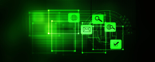 2d illustration Digital Abstract technology background