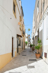 Fototapeta na wymiar A characteristic street of Ruffano, an old village in the province of Lecce, Italy.