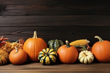 Orange Pumpking Fall Celebration Background Generative AI