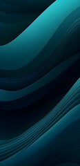 Minimalist Purity Blue Waves App Icon in Electric Dark Teal and Navy