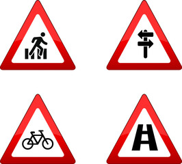 Obraz premium set of warning signs