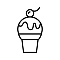 Chocolate ice cream icon