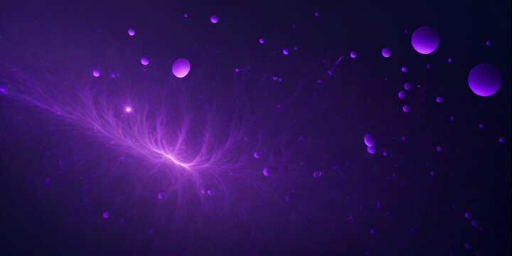Gradient violet glowing particles background